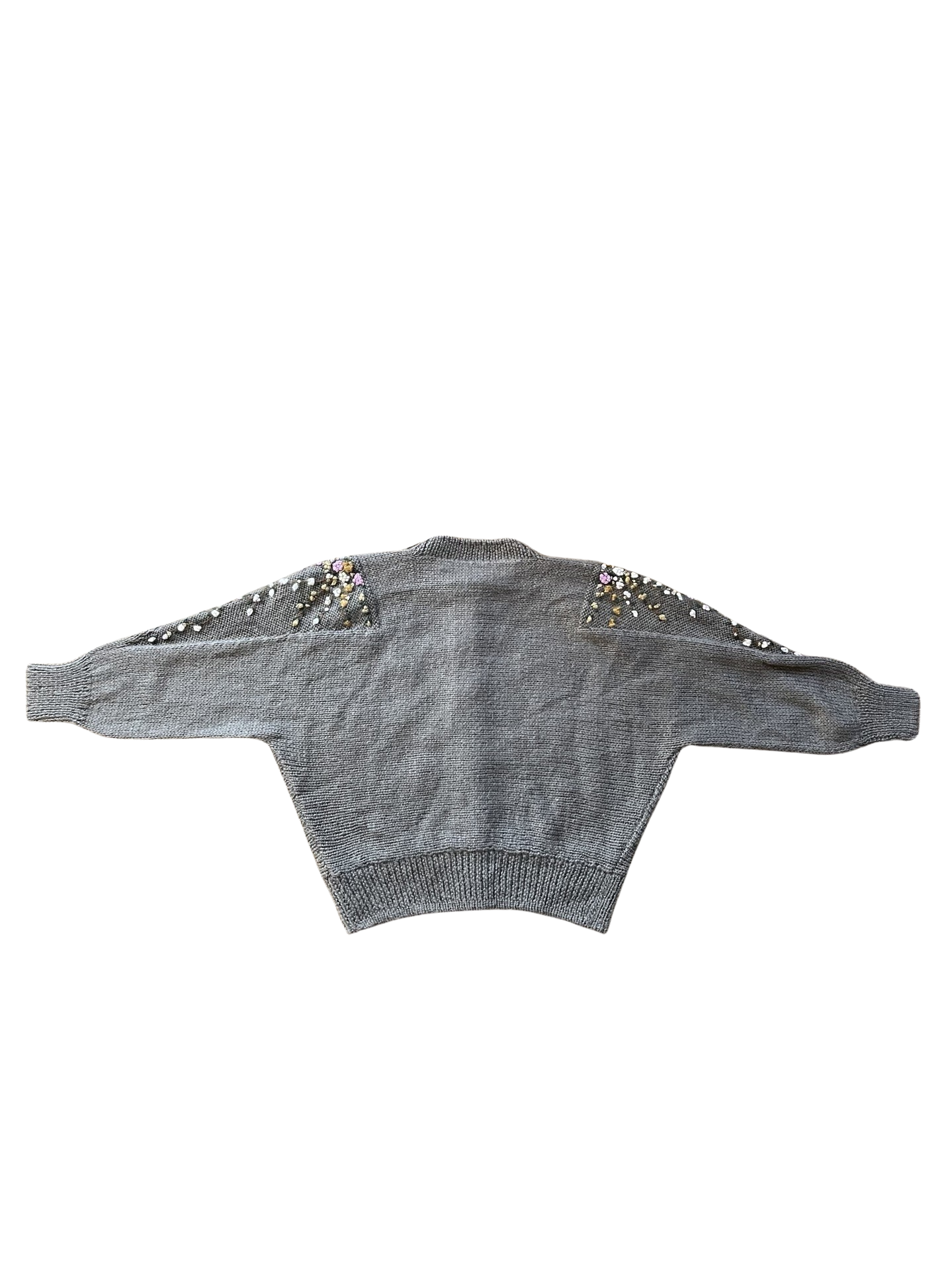 Embroidered Brown Cardigan