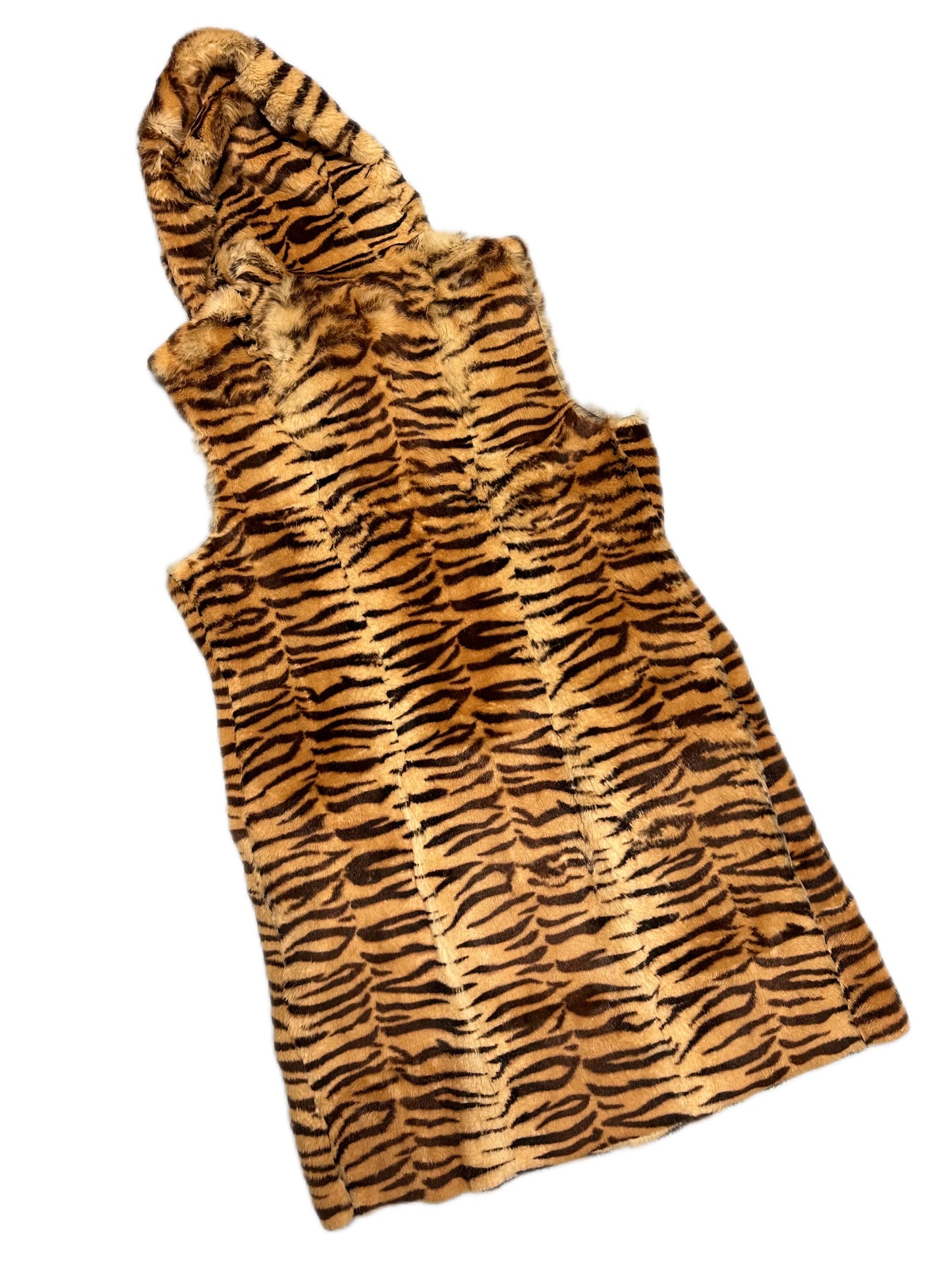 Veste en Fourrure Zébrée Réversible