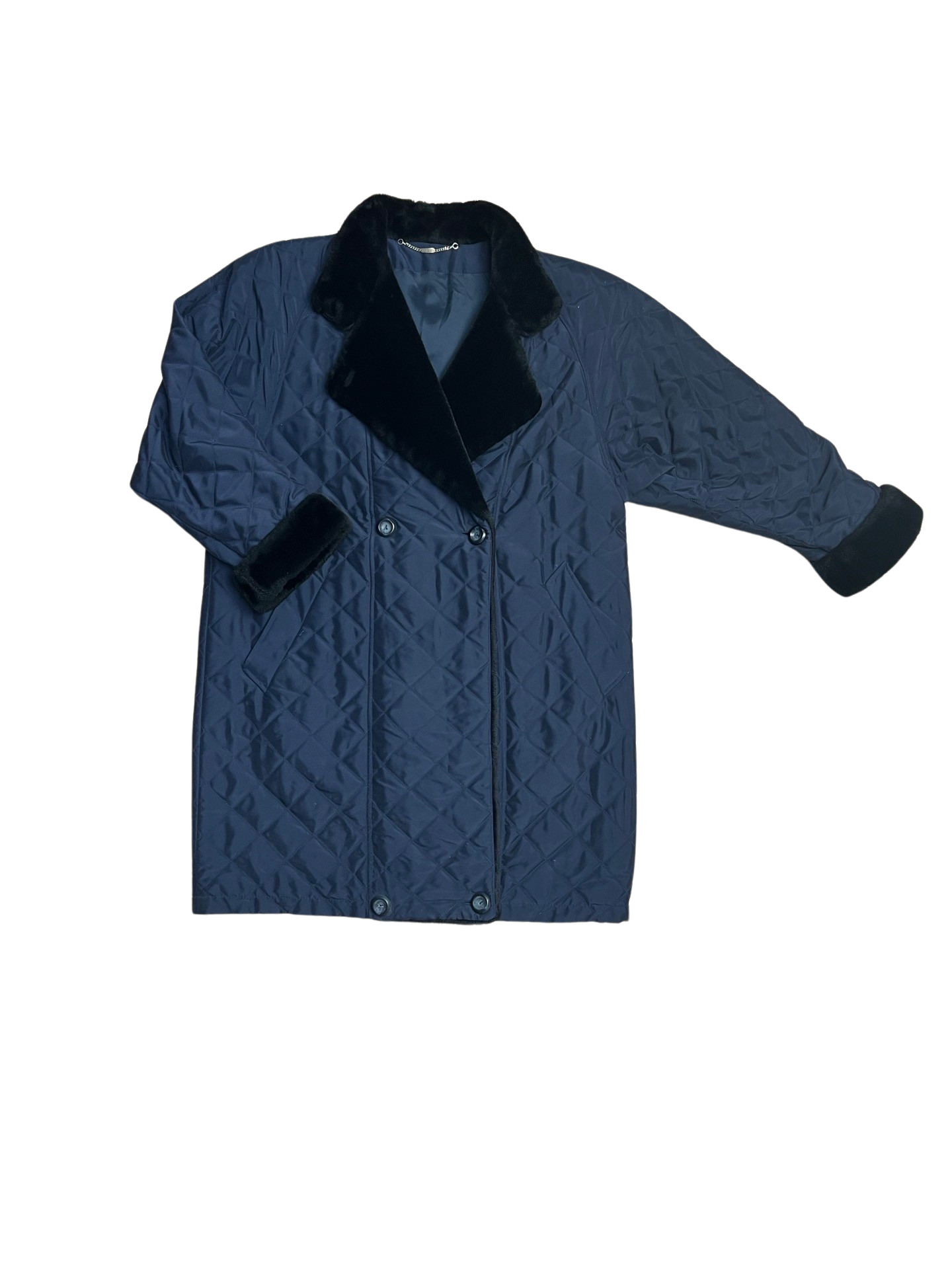 Navy Quilted Coat