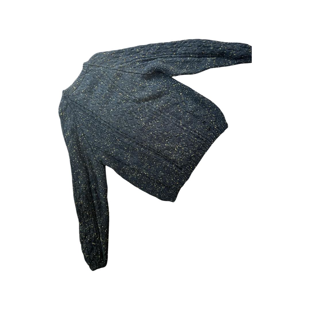 Maxi Wool Sweater Black Mottled