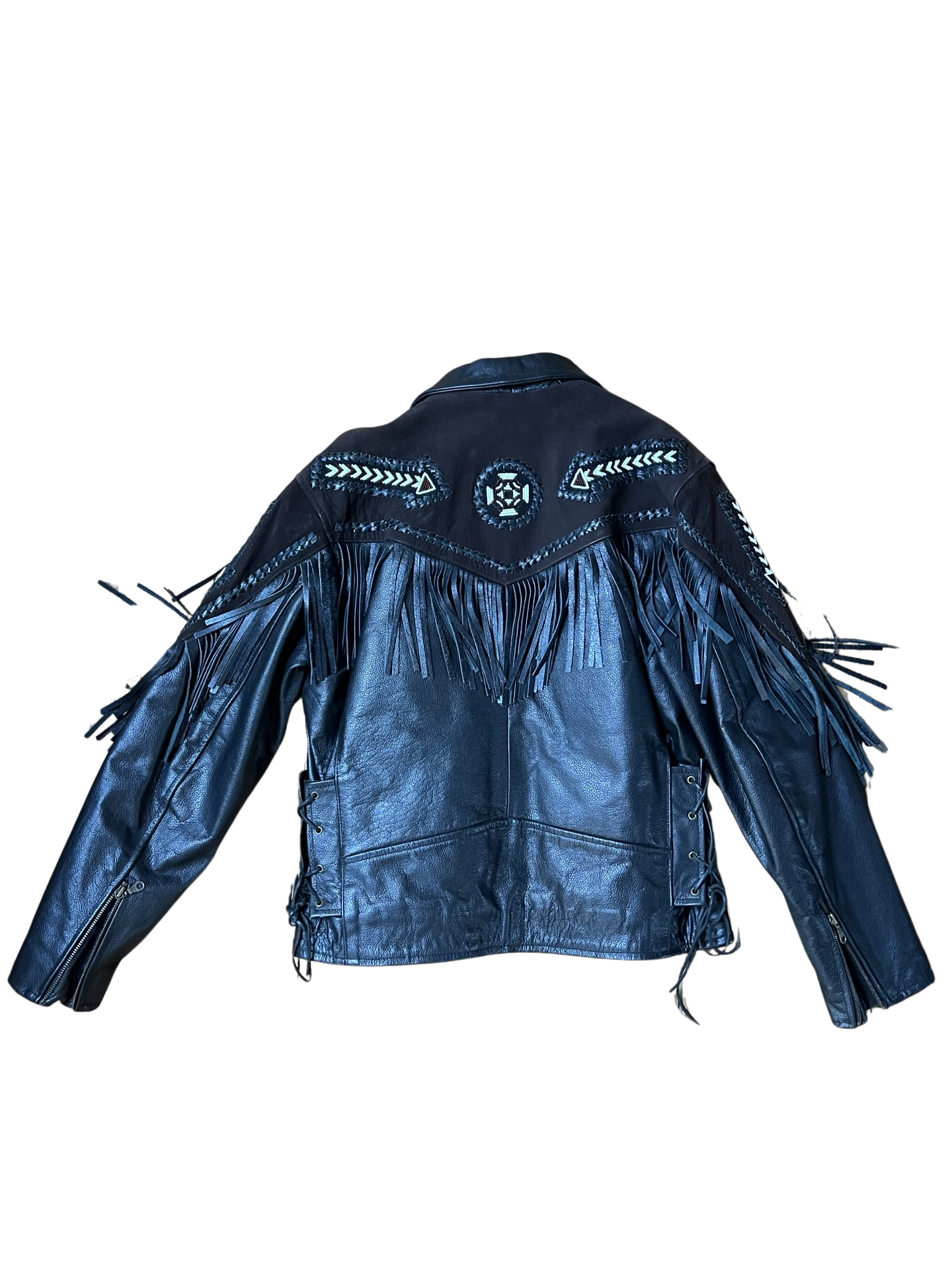 Leather Jacket with Fringes